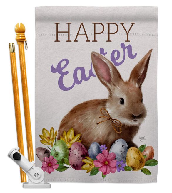 Bunny Eggs - Easter Spring Vertical Impressions Decorative Flags HG103083 Made In USA - Image 5