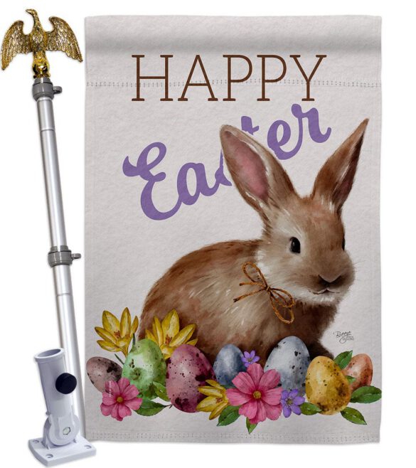 Bunny Eggs - Easter Spring Vertical Impressions Decorative Flags HG103083 Made In USA - Image 9