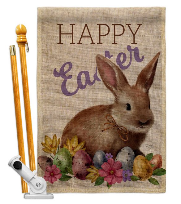 Bunny Eggs - Easter Spring Vertical Impressions Decorative Flags HG103083 Made In USA - Image 15