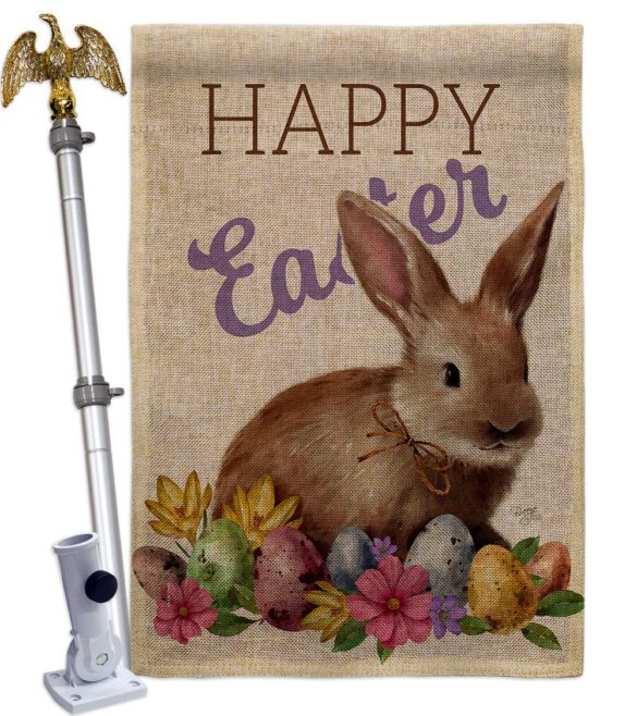 Bunny Eggs - Easter Spring Vertical Impressions Decorative Flags HG103083 Made In USA - Image 19