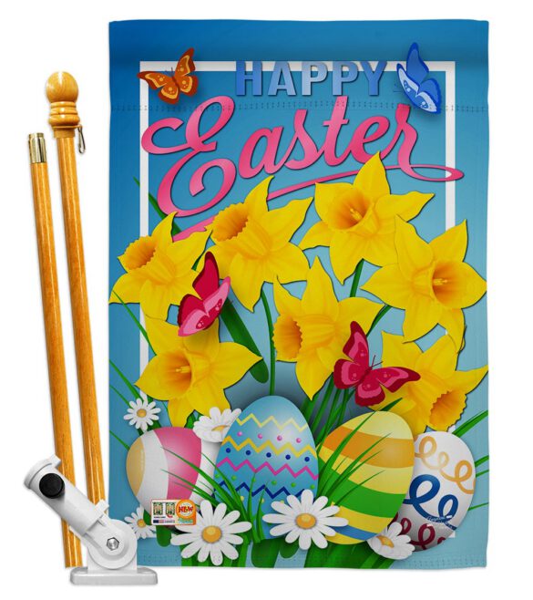 Daffodils Easter - Easter Spring Vertical Impressions Decorative Flags HG137154 Made In USA - Image 5