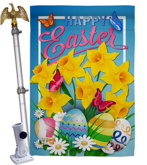 Daffodils Easter - Easter Spring Vertical Impressions Decorative Flags HG137154 Made In USA - Image 13
