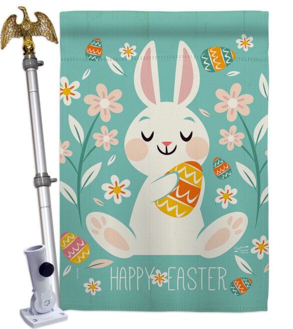 Cheerful Easter Bunny - Easter Spring Vertical Impressions Decorative Flags HG137345 Made In USA - Image 9