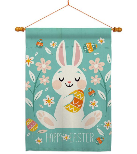 Cheerful Easter Bunny - Easter Spring Vertical Impressions Decorative Flags HG137345 Made In USA - Image 10