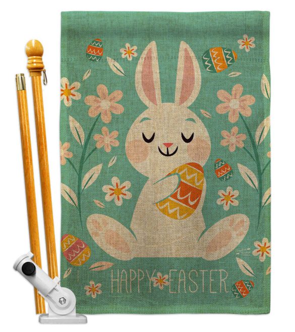 Cheerful Easter Bunny - Easter Spring Vertical Impressions Decorative Flags HG137345 Made In USA - Image 15