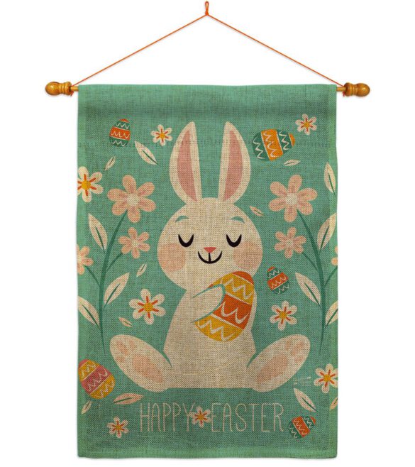 Cheerful Easter Bunny - Easter Spring Vertical Impressions Decorative Flags HG137345 Made In USA - Image 20