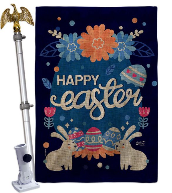 Happy Easter Bunny - Easter Spring Vertical Impressions Decorative Flags HG137365 Made In USA - Image 19