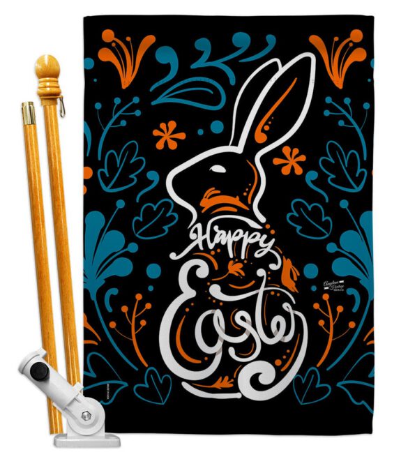 Colorful Bunny - Easter Spring Vertical Impressions Decorative Flags HG137389 Made In USA - Image 5