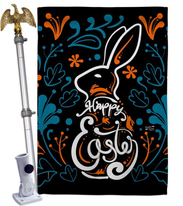 Colorful Bunny - Easter Spring Vertical Impressions Decorative Flags HG137389 Made In USA - Image 9