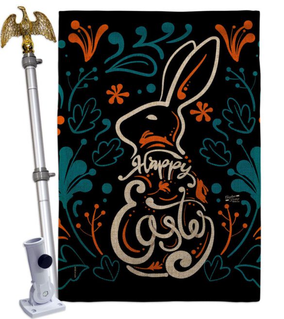 Colorful Bunny - Easter Spring Vertical Impressions Decorative Flags HG137389 Made In USA - Image 19