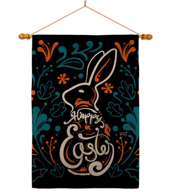 Colorful Bunny - Easter Spring Vertical Impressions Decorative Flags HG137389 Made In USA - Image 20