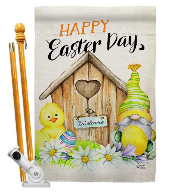 Easter Gnome - Easter Spring Vertical Impressions Decorative Flags HG137391 Made In USA - Image 5