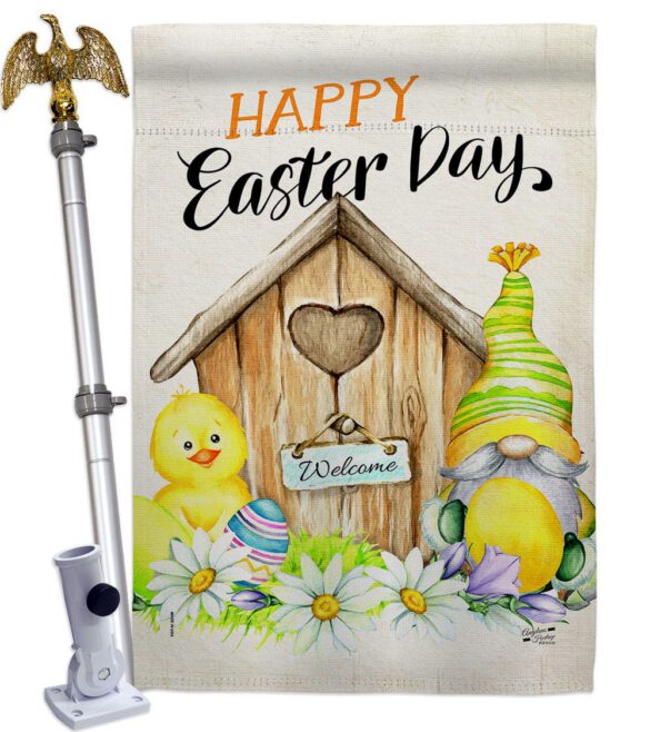 Easter Gnome - Easter Spring Vertical Impressions Decorative Flags HG137391 Made In USA - Image 9