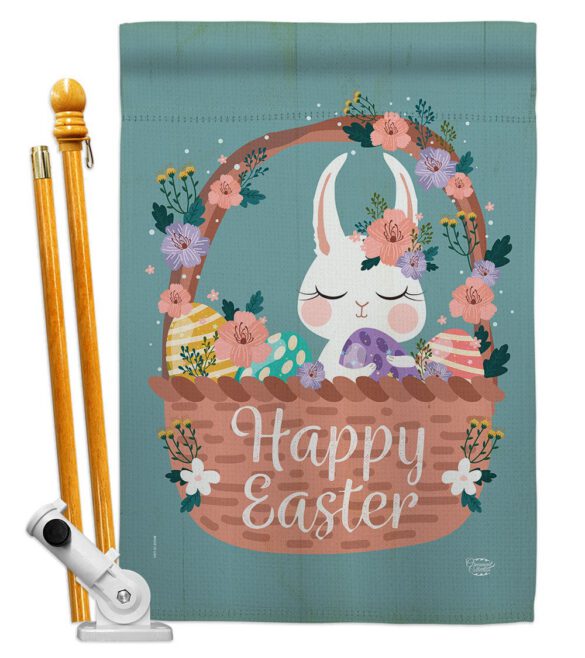 Bunny in Basket - Easter Spring Vertical Impressions Decorative Flags HG190060 Made In USA - Image 5