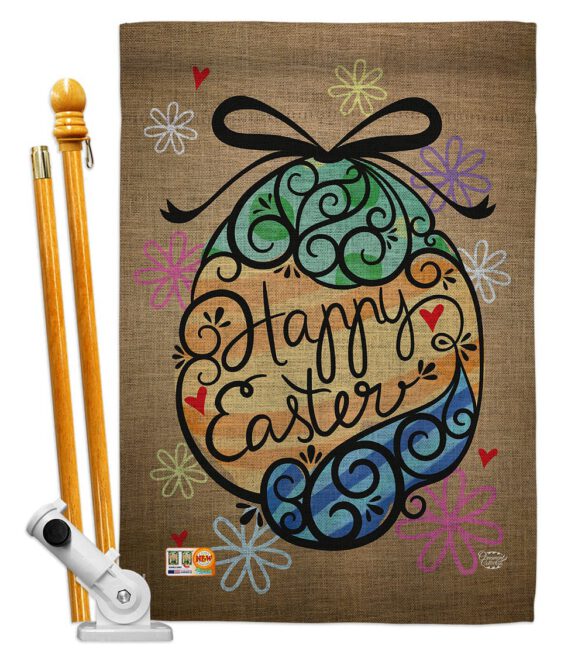 Colourful Happy Easter Egg - Easter Spring Vertical Impressions Decorative Flags HG192022 Made In USA - Image 5