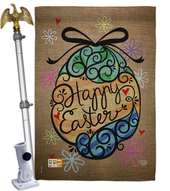 Colourful Happy Easter Egg - Easter Spring Vertical Impressions Decorative Flags HG192022 Made In USA - Image 13