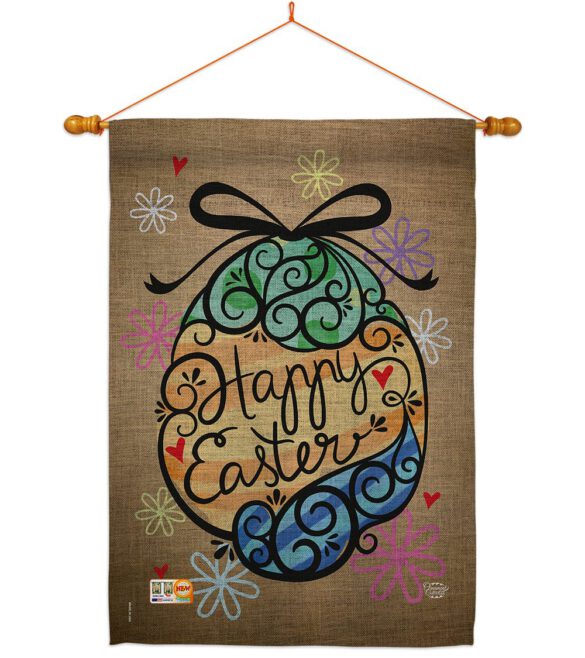 Colourful Happy Easter Egg - Easter Spring Vertical Impressions Decorative Flags HG192022 Made In USA - Image 14