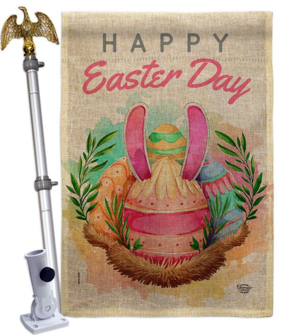 Happy Bunny Eggs - Easter Spring Vertical Impressions Decorative Flags HG192349 Made In USA - Image 19