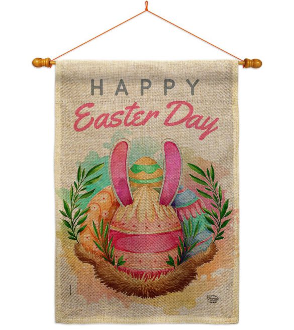 Happy Bunny Eggs - Easter Spring Vertical Impressions Decorative Flags HG192349 Made In USA - Image 20