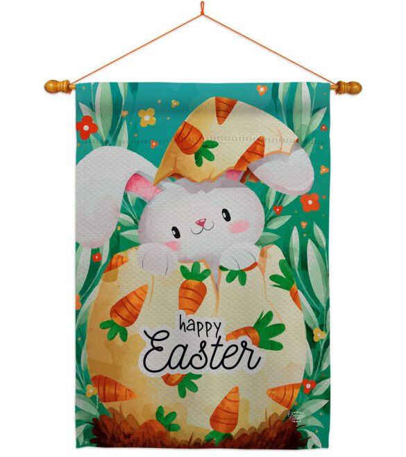 Hiding Easter Bunny - Easter Spring Vertical Impressions Decorative Flags HG192351 Made In USA - Image 10