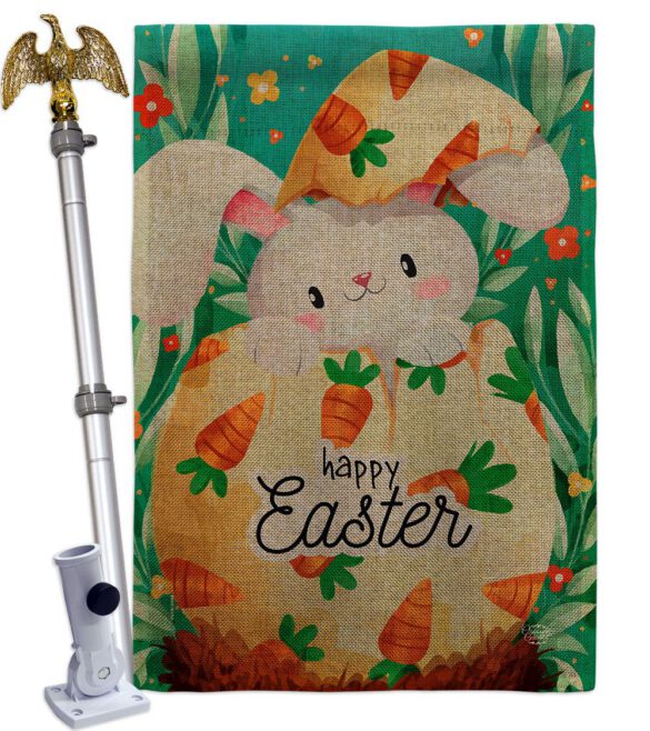Hiding Easter Bunny - Easter Spring Vertical Impressions Decorative Flags HG192351 Made In USA - Image 19