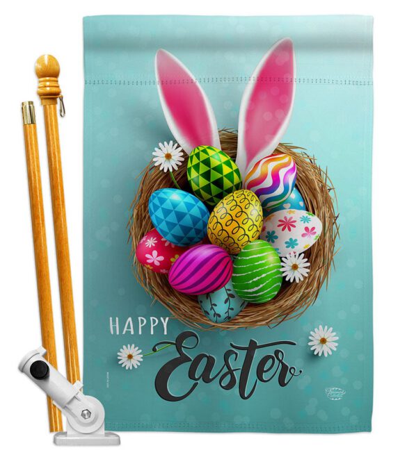Bunny Easter Eggs - Easter Spring Vertical Impressions Decorative Flags HG192373 Made In USA - Image 5