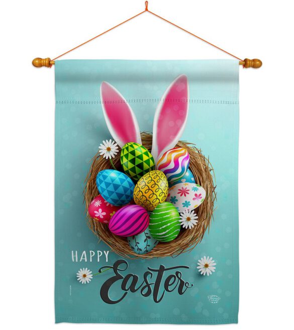 Bunny Easter Eggs - Easter Spring Vertical Impressions Decorative Flags HG192373 Made In USA - Image 10
