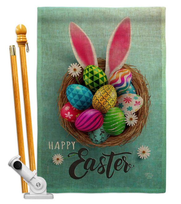 Bunny Easter Eggs - Easter Spring Vertical Impressions Decorative Flags HG192373 Made In USA - Image 15