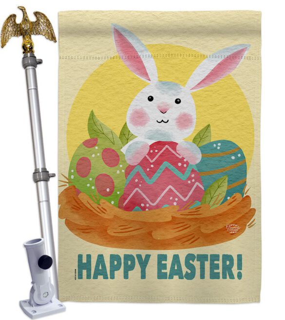 Easter Bunny Fun - Easter Spring Vertical Impressions Decorative Flags HG192421 Made In USA - Image 9