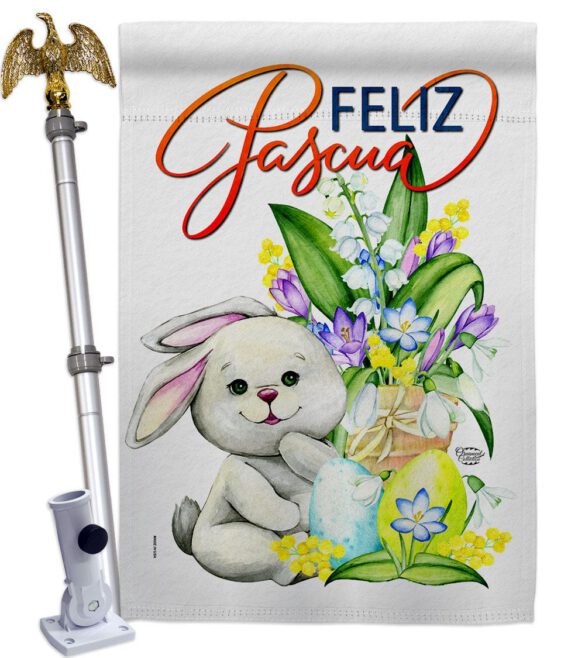 Easter Rabbit - Easter Spring Vertical Impressions Decorative Flags HG192456 Made In USA - Image 9