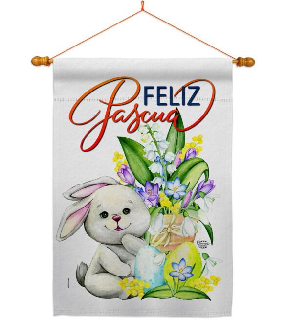 Easter Rabbit - Easter Spring Vertical Impressions Decorative Flags HG192456 Made In USA - Image 10