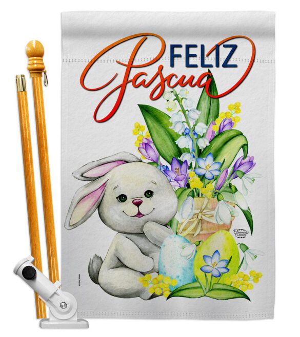 Easter Rabbit - Easter Spring Vertical Impressions Decorative Flags HG192456 Made In USA - Image 5
