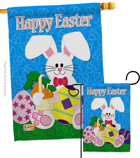 Happy Bunny - Easter Spring Vertical Impressions Decorative Flags HG103029 Made In USA - Image 3