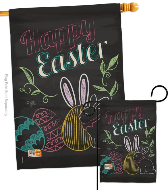 Colorful Easter Eggs - Easter Spring Vertical Impressions Decorative Flags HG103054 Made In USA - Image 3