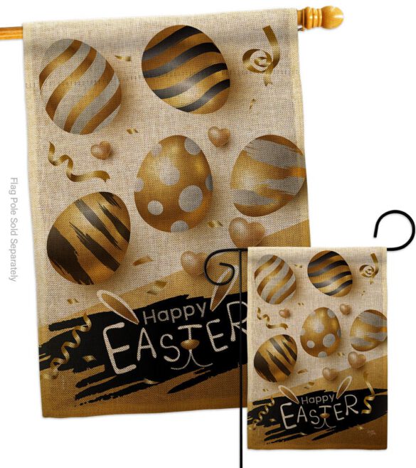 Golden Eggs Party - Easter Spring Vertical Impressions Decorative Flags HG103078 Made In USA - Image 13
