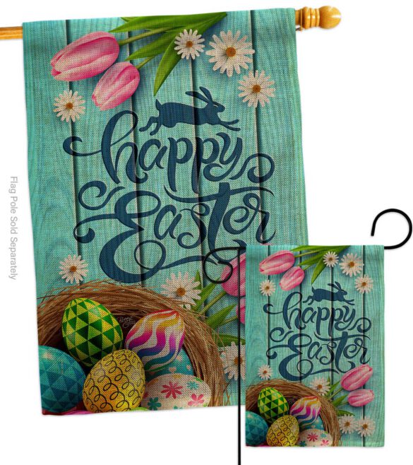 Daisy Egg Basket - Easter Spring Vertical Impressions Decorative Flags HG103080 Made In USA - Image 13