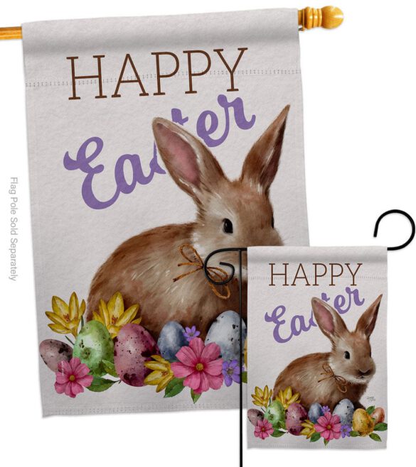 Bunny Eggs - Easter Spring Vertical Impressions Decorative Flags HG103083 Made In USA - Image 3