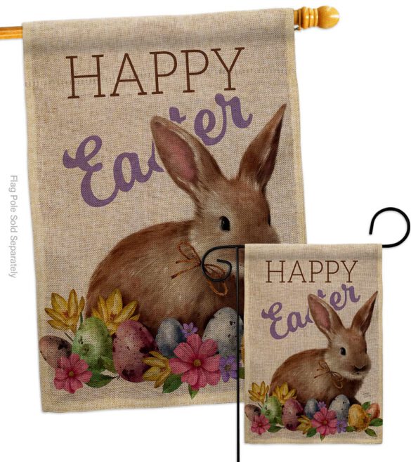 Bunny Eggs - Easter Spring Vertical Impressions Decorative Flags HG103083 Made In USA - Image 13