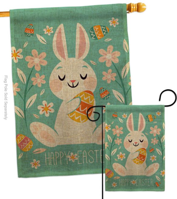 Cheerful Easter Bunny - Easter Spring Vertical Impressions Decorative Flags HG137345 Made In USA - Image 13