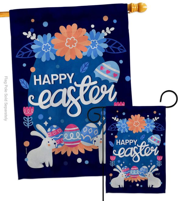 Happy Easter Bunny - Easter Spring Vertical Impressions Decorative Flags HG137365 Made In USA - Image 3