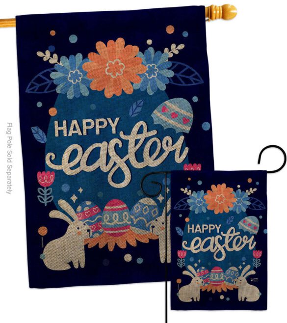 Happy Easter Bunny - Easter Spring Vertical Impressions Decorative Flags HG137365 Made In USA - Image 13