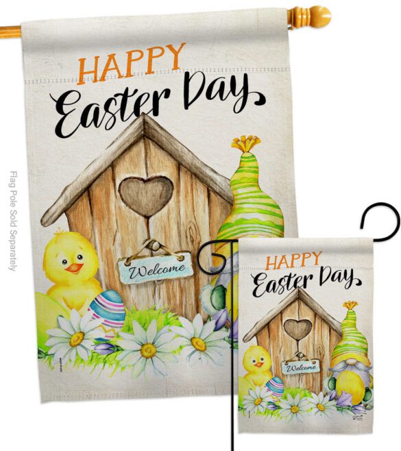 Easter Gnome - Easter Spring Vertical Impressions Decorative Flags HG137391 Made In USA - Image 3