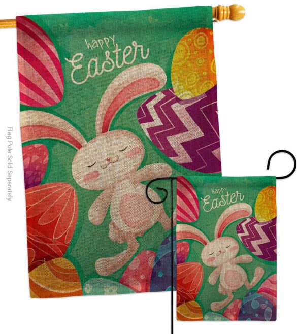Easter Eggs - Easter Spring Vertical Impressions Decorative Flags HG192352 Made In USA - Image 13