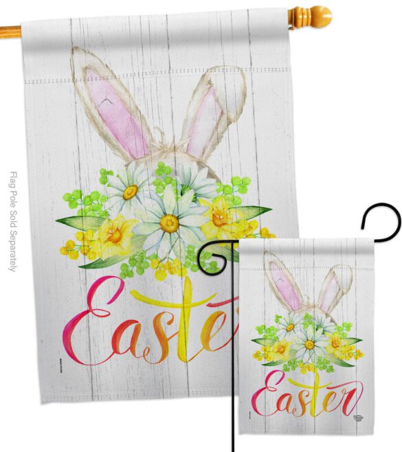 Floral Easter - Easter Spring Vertical Impressions Decorative Flags HG192406 Made In USA - Image 3