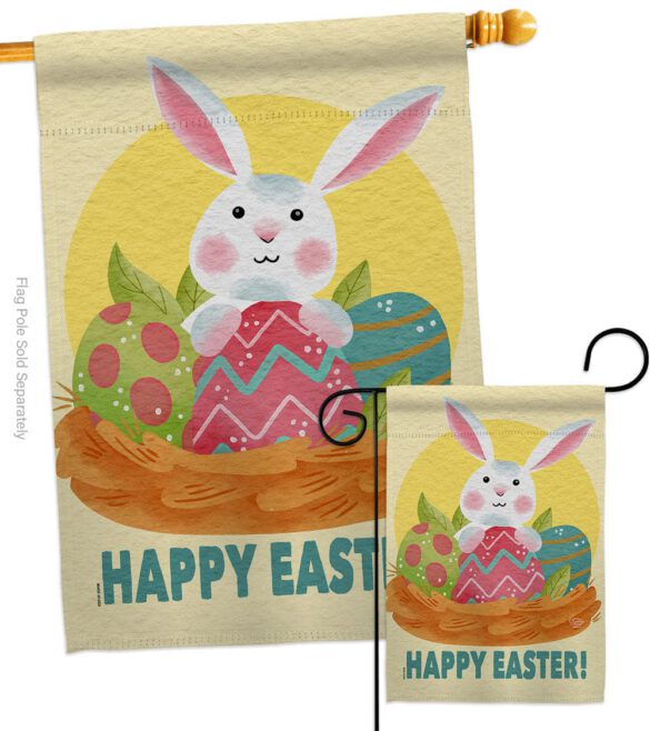 Easter Bunny Fun - Easter Spring Vertical Impressions Decorative Flags HG192421 Made In USA - Image 3