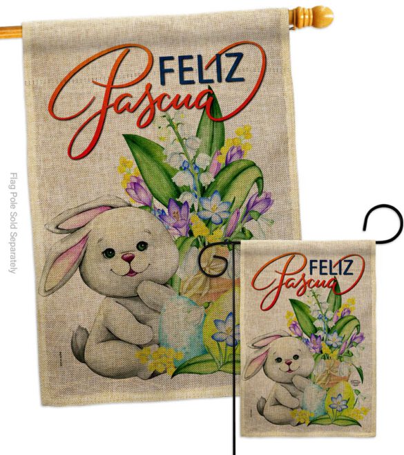 Easter Rabbit - Easter Spring Vertical Impressions Decorative Flags HG192456 Made In USA - Image 13