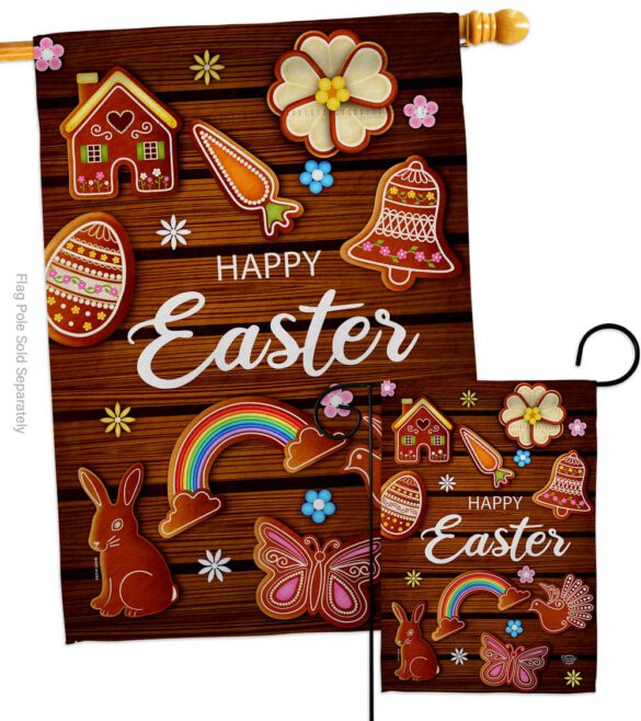 Chocolate Easter - Easter Spring Vertical Impressions Decorative Flags HG192502 Made In USA - Image 3