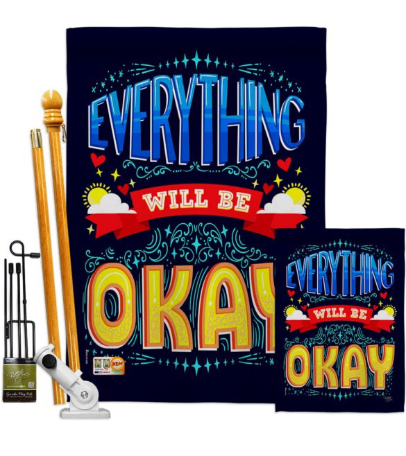 Everything Will Be Okay - Expression Inspirational Vertical Impressions Decorative Flags HG115159 Made In USA - Image 6