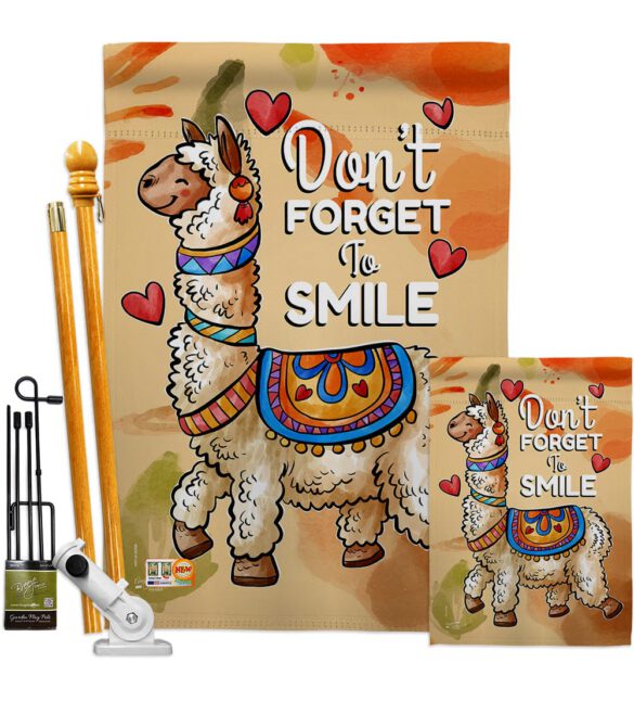 Don't Forget to Smile - Expression Inspirational Vertical Impressions Decorative Flags HG137092 Made In USA - Image 6