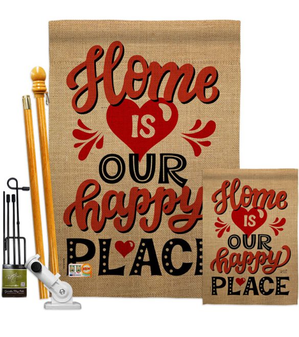 Home is Happy Place - Expression Inspirational Vertical Impressions Decorative Flags HG137200 Printed In USA - Image 6